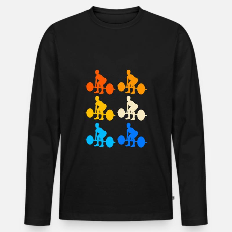Deadlift - Männer Premium Bio Langarmshirt - Schwarz