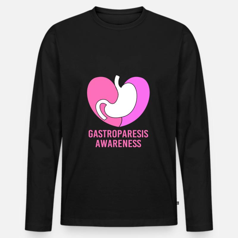 Gastroparese - Männer Premium Bio Langarmshirt - Schwarz