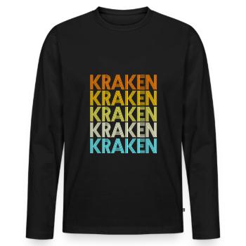 Octopus Octopus Octopus Octopus Octopus - Men's Premium Organic Long Sleeve Shirt - black - Front - Nico (187cm)