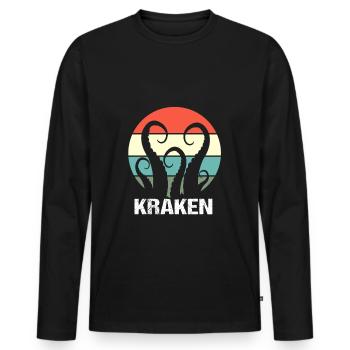 Octopus Octopus Octopus Octopus - Men's Premium Organic Long Sleeve Shirt - black - Front - Nico (187cm)
