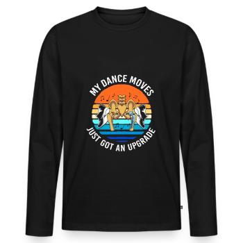 Chirurgie du genou Chirurgie du genou - T-shirt manches longues Premium bio Homme - noir - Devant - Nico (187cm)