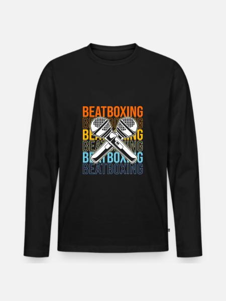 Beatbox - Men's Premium Organic Long Sleeve Shirt - black