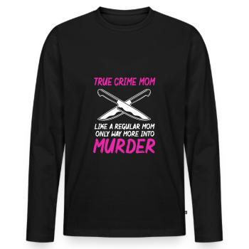 Krimi True Crime - Men's Premium Organic Long Sleeve Shirt - black - Front - Nico (187cm)