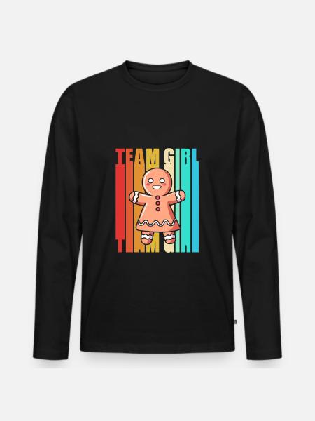 Équipe Fille Noël - T-shirt manches longues Premium bio Homme - noir