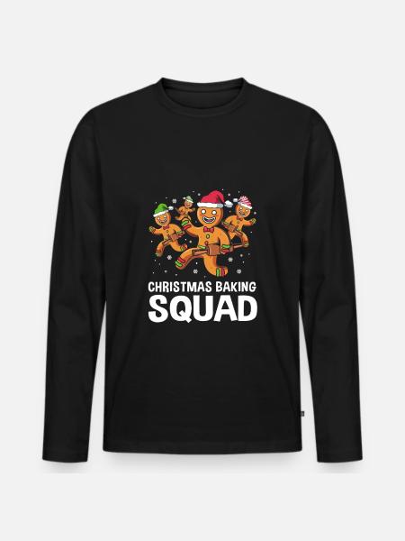 Gingerbread Man Christmas Gingerbread Gingerbread - Men's Premium Organic Long Sleeve Shirt - black