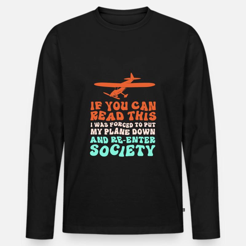 Modellflug Modellflugzeug - Männer Premium Bio Langarmshirt - Schwarz