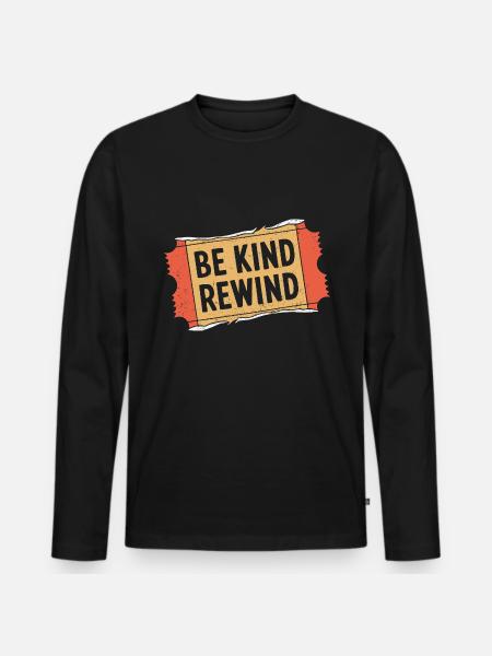 nineties - Men's Premium Organic Long Sleeve Shirt - black