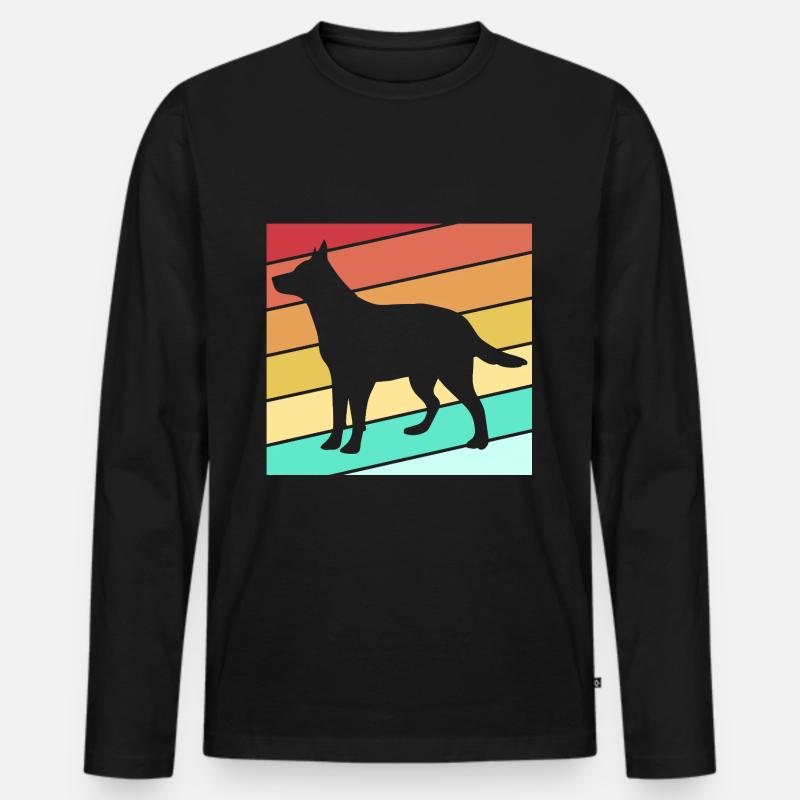 Australian Cattle Dog - Männer Premium Bio Langarmshirt - Schwarz