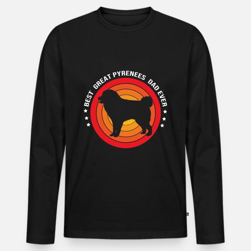 Pyrenäenhund - Männer Premium Bio Langarmshirt - Schwarz