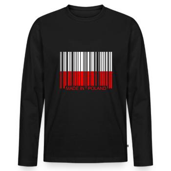 Poland Polska Poland - Men's Premium Organic Long Sleeve Shirt - black - Front - Nico (187cm)