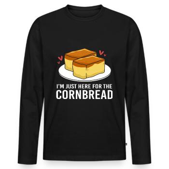 Glutenfrei - Männer Premium Bio Langarmshirt - Schwarz - Vorne - Nico (187cm)