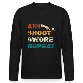 I'm here to break your balls Billar - Men's Premium Organic Long Sleeve Shirt - black - Front - Nico (187cm)