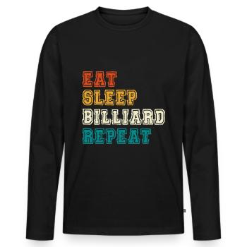 Tir à la visée Jure Répéter Billardsku - T-shirt manches longues Premium bio Homme - noir - Devant - Nico (187cm)