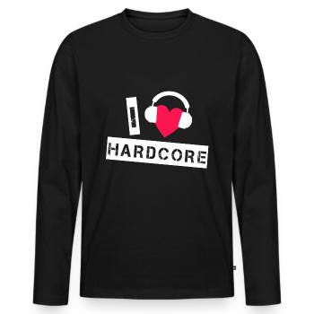 Rave Raver - Men's Premium Organic Long Sleeve Shirt - black - Front - Nico (187cm)