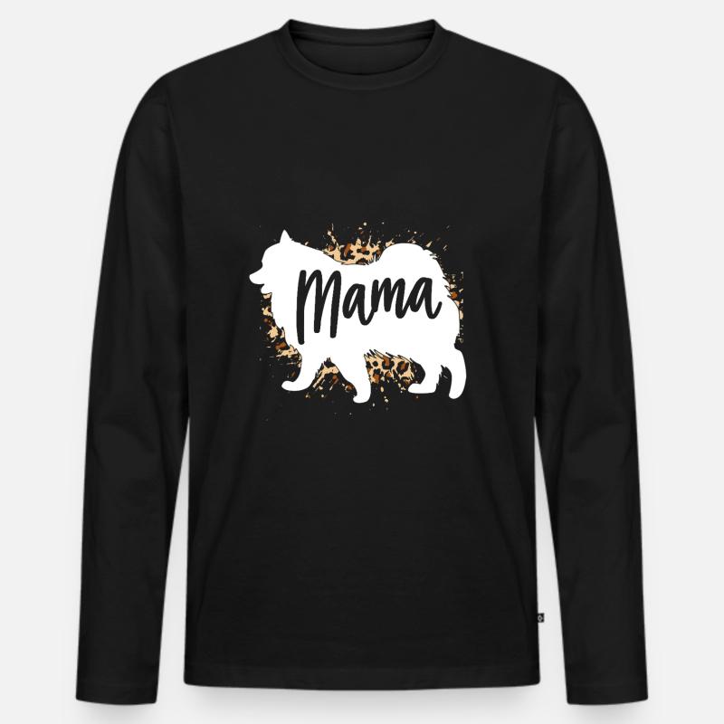 Samojede - Männer Premium Bio Langarmshirt - Schwarz