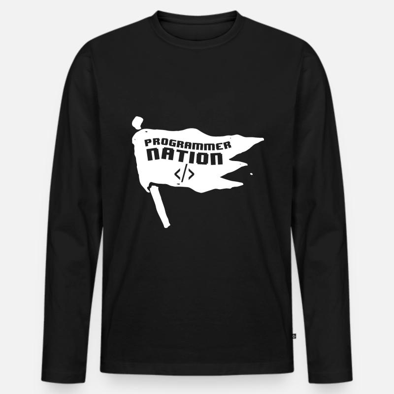Programmierer Coder Software Entwickler - Männer Premium Bio Langarmshirt - Schwarz
