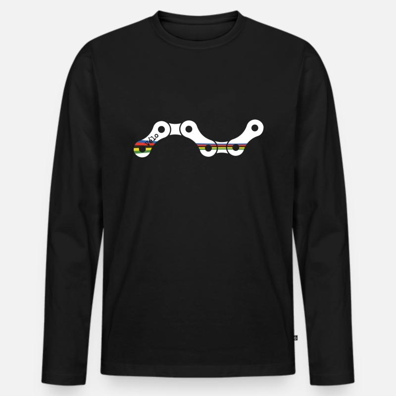 VeloWK weiß - Männer Premium Bio Langarmshirt - Schwarz