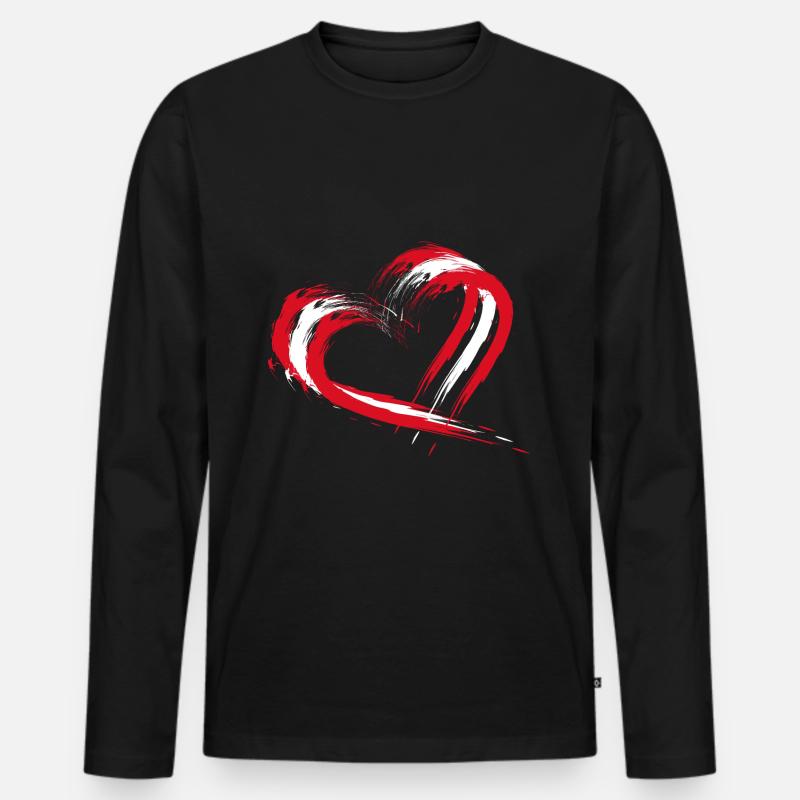Peru - Männer Premium Bio Langarmshirt - Schwarz