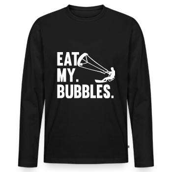 Kitesurfen Kiteboarding Kite Kiten - Männer Premium Bio Langarmshirt - Schwarz - Vorne - Nico (187cm)