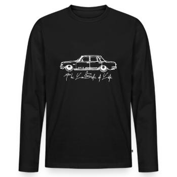 Wartburg 353 deluxe retro low oldshool - T-shirt manches longues Premium bio Homme - noir - Devant - Nico (187cm)