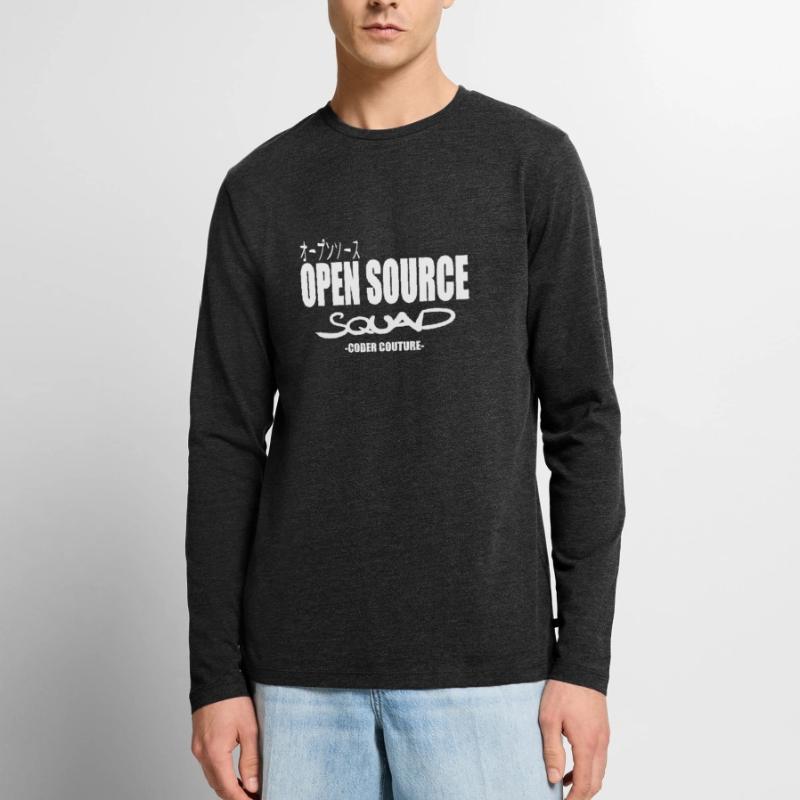 LUZILLION CODER COUTURE, OPEN SOURCE SUPPORTER Männer Premium Bio Langarmshirt