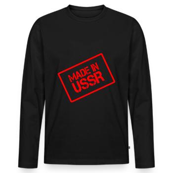 Made In Ussr Sowjetunion Union soviétique Idée cadeau - T-shirt manches longues Premium bio Homme - noir - Devant - Nico (187cm)