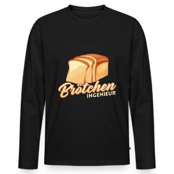 Bäcker Backen Konditor - Männer Premium Bio Langarmshirt - Schwarz - Vorne - Nico (187cm)