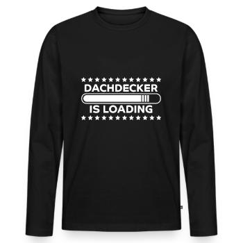 Dachdecker Spruch Job Lustiges Dachdecker Geschenk - Männer Premium Bio Langarmshirt - Schwarz - Vorne - Nico (187cm)