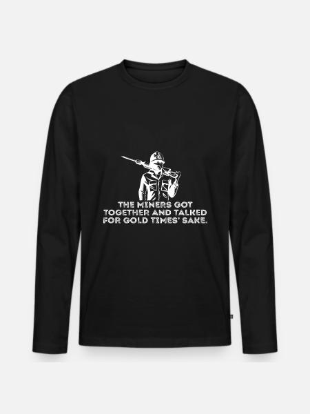 Gold Mining Gold Mine - Men's Premium Organic Long Sleeve Shirt - black