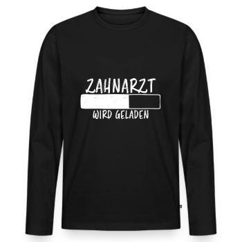Zahnarzt Spruch Beruf Lustiges Zahnarzt Geschenk - Männer Premium Bio Langarmshirt - Schwarz - Vorne - Nico (187cm)
