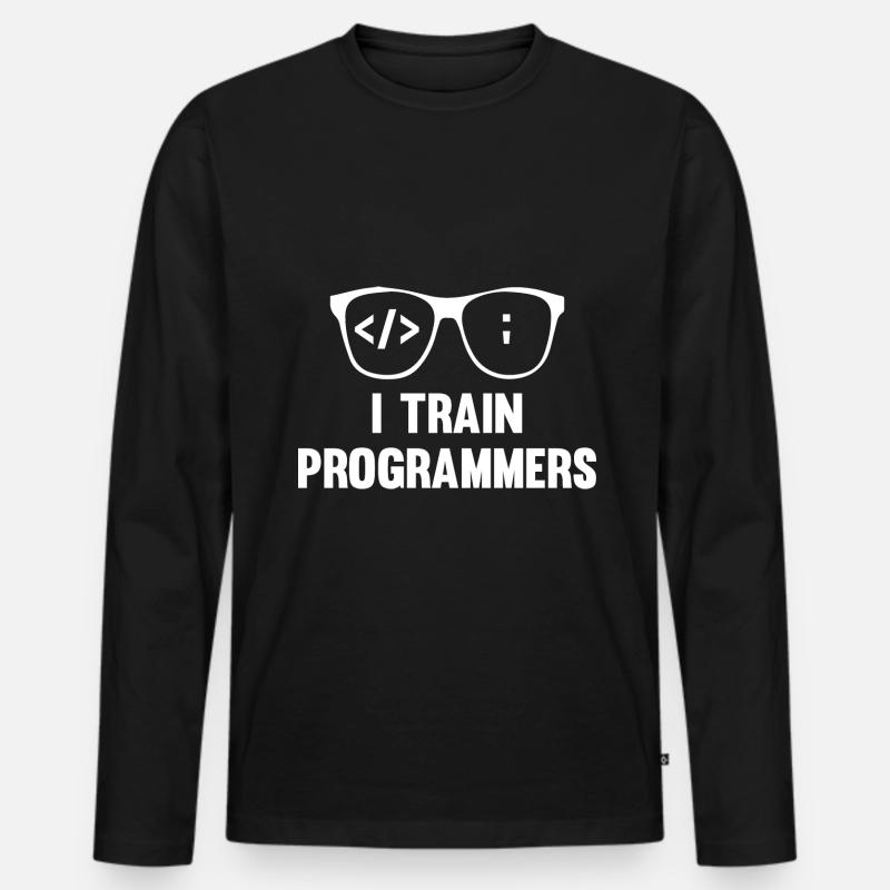 Programmierer Coder Software Entwickler - Männer Premium Bio Langarmshirt - Schwarz