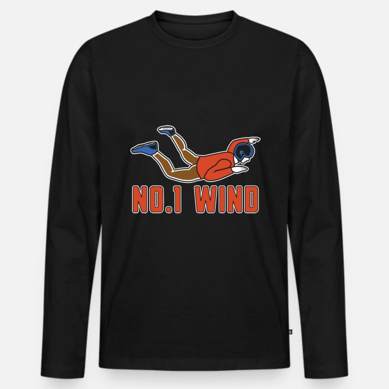 Indoor-Skydiving - Männer Premium Bio Langarmshirt - Schwarz