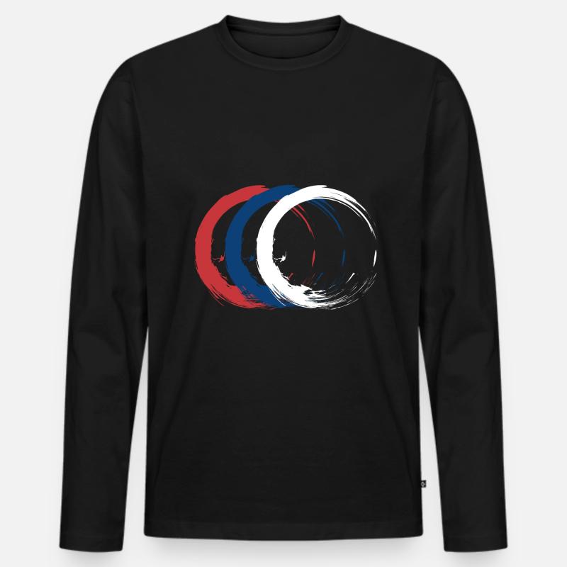 Serbien - Männer Premium Bio Langarmshirt - Schwarz