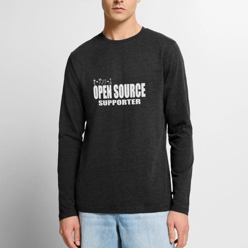 LUZILLION CODER COUTURE, OPEN SOURCE SUPPORTER Männer Premium Bio Langarmshirt