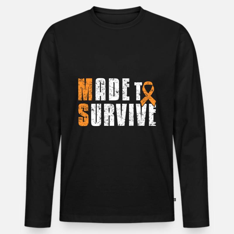 Made to Survive - Männer Premium Bio Langarmshirt - Schwarz