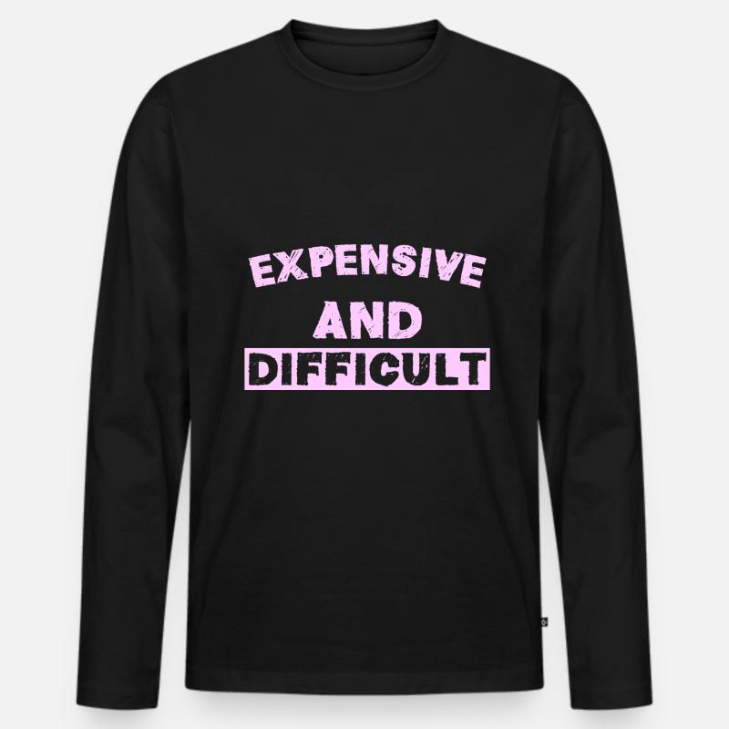 Expensive and Difficult - Männer Premium Bio Langarmshirt - Schwarz
