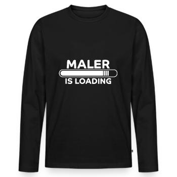Maler Spruch Lackierer Lustiges Maler Geschenk - Männer Premium Bio Langarmshirt - Schwarz - Vorne - Nico (187cm)
