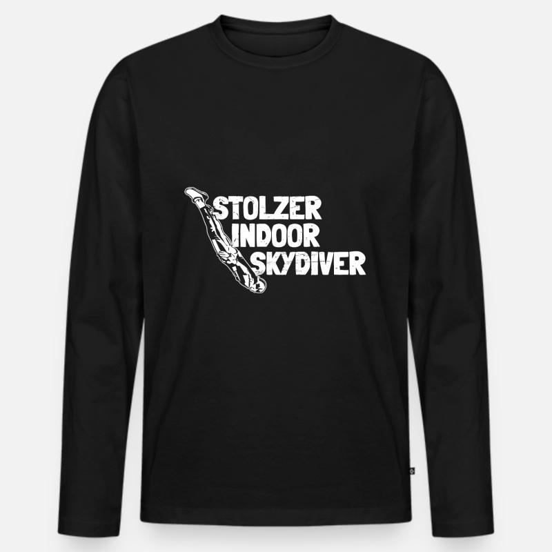 Indoor-Skydiving - Männer Premium Bio Langarmshirt - Schwarz