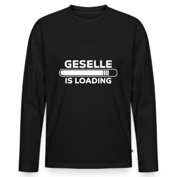 Geselle Spruch Lustiges Gesellenprüfung Geschenk - Männer Premium Bio Langarmshirt - Schwarz - Vorne - Nico (187cm)