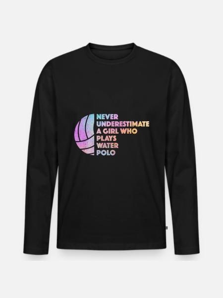 Wasserball - Männer Premium Bio Langarmshirt - Schwarz
