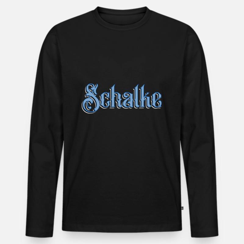 Schalke - Männer Premium Bio Langarmshirt - Schwarz