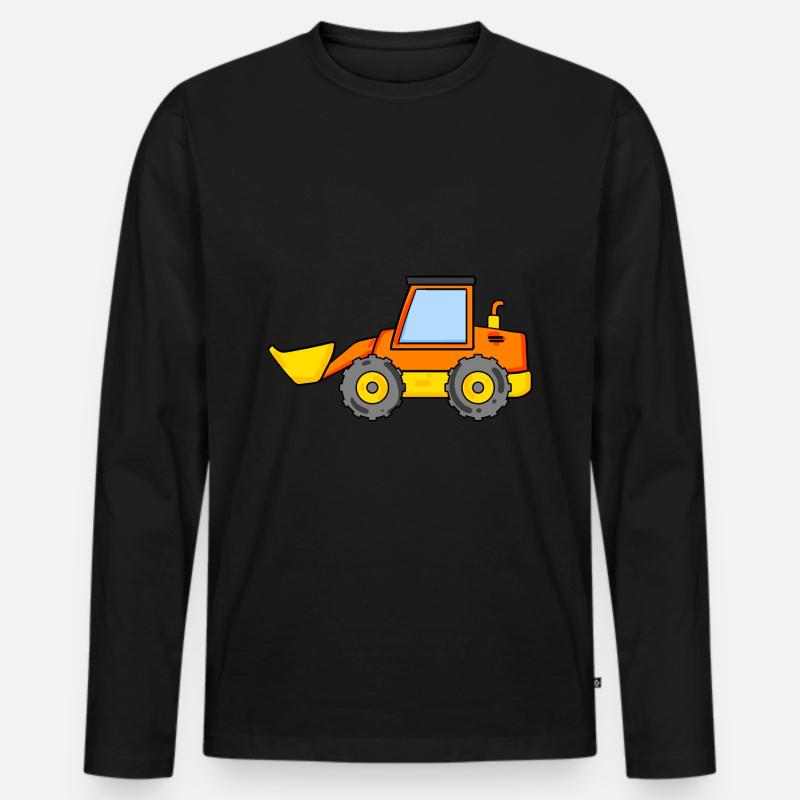 Bagger - Männer Premium Bio Langarmshirt - Schwarz