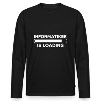 Informatiker Spruch Lustige Programmierer Geschenk - Männer Premium Bio Langarmshirt - Schwarz - Vorne - Nico (187cm)