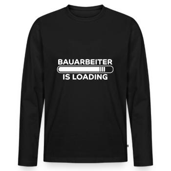 Bauarbeiter Spruch Lustiges Bauarbeiter Geschenk - Männer Premium Bio Langarmshirt - Schwarz - Vorne - Nico (187cm)