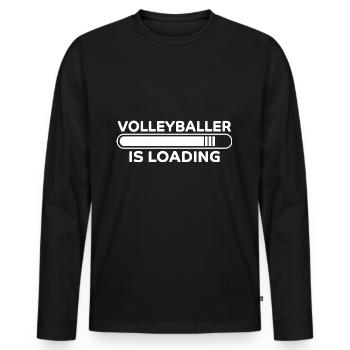 Volleyballer Spruch Lustiger Volleyballer Geschenk - Männer Premium Bio Langarmshirt - Schwarz - Vorne - Nico (187cm)