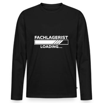 Fachlagerist Spruch Lustiges Fachlagerist Geschenk - Männer Premium Bio Langarmshirt - Schwarz - Vorne - Nico (187cm)