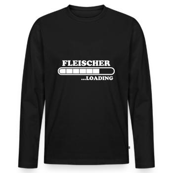 Fleischer Spruch Metzger Lustig Fleischer Geschenk - Männer Premium Bio Langarmshirt - Schwarz - Vorne - Nico (187cm)