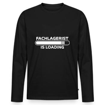 Fachlagerist Spruch Lustiges Fachlagerist Geschenk - Männer Premium Bio Langarmshirt - Schwarz - Vorne - Nico (187cm)