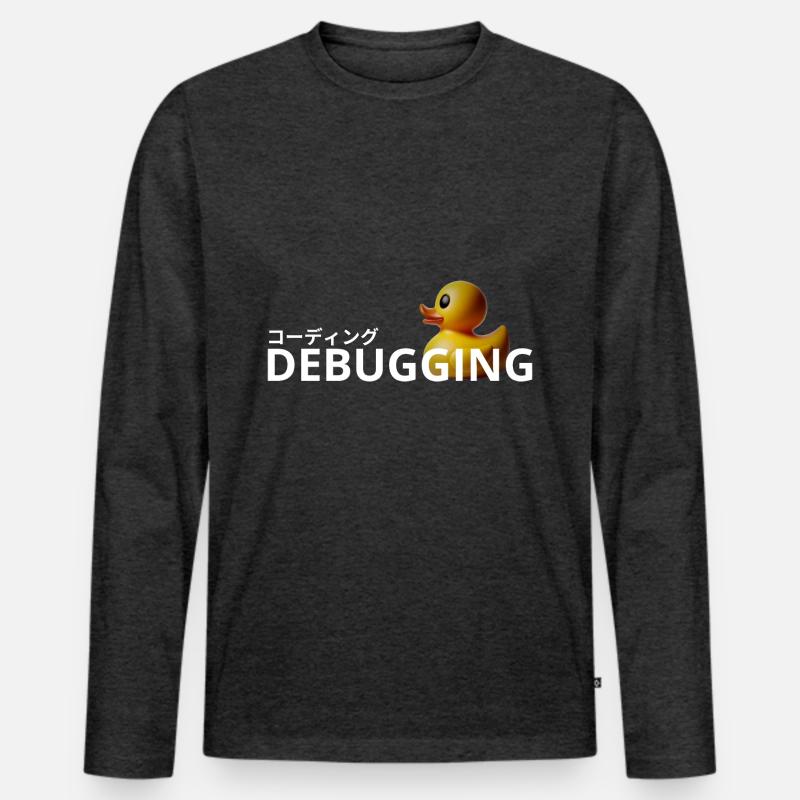 LUZILLION CODER COUTURE, RUBBER DUCK DEBUGGING Men's Premium Organic Long Sleeve Shirt