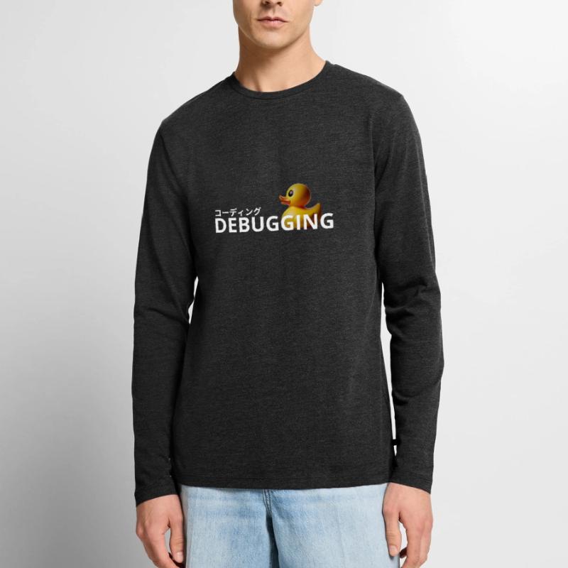 LUZILLION CODER COUTURE, RUBBER DUCK DEBUGGING Men's Premium Organic Long Sleeve Shirt